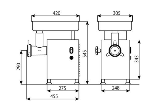 چرخ گوشت 32 آرتکس مدل A/E32 - تصویر 2