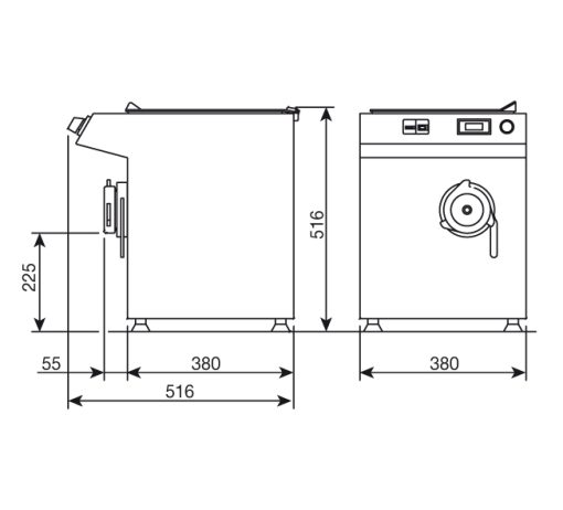 چرخ گوشت نیمه صنعتی مینروا مدل C/E R22 - تصویر 4