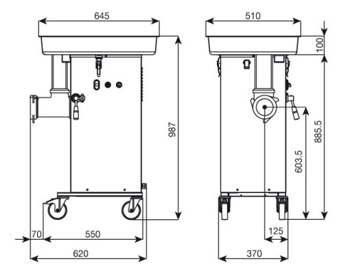 چرخ گوشت ایستاده مینروا مدل C/E660 F - تصویر 4